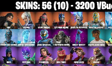 56 skins | 13 Euros na Carteira Epic| 3200 VB | Full Plataforma