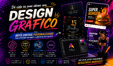 Design Gráfico Personalizado | Logos, Posts, Convites e Mais