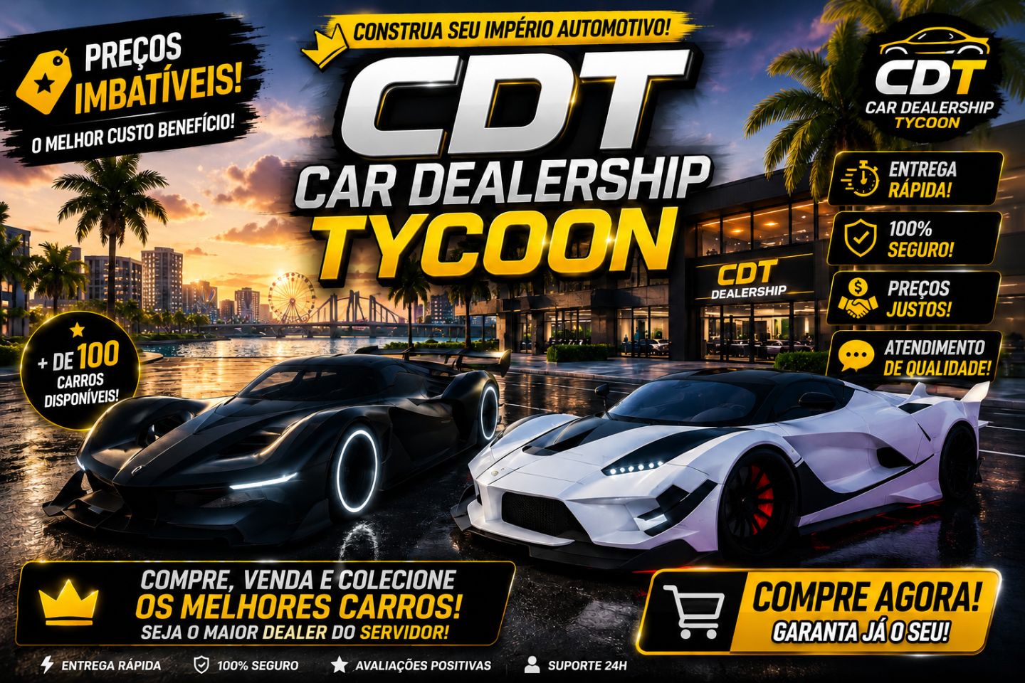 CDT | 80% OFF JUNHO [CARROS] - ENTREGA RÁPIDA! CAR DEALERSHIP TYCOON