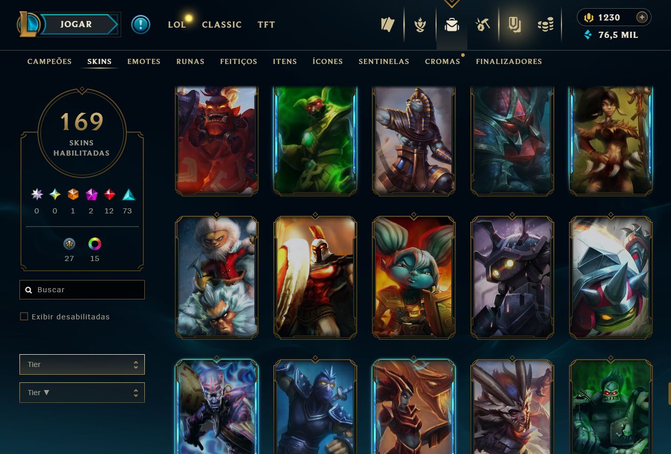 CONTA PRATA II - 169 SKIN - FULL CHAMP + ESPÓLIOS CHEIO! - 100% SEGURA!