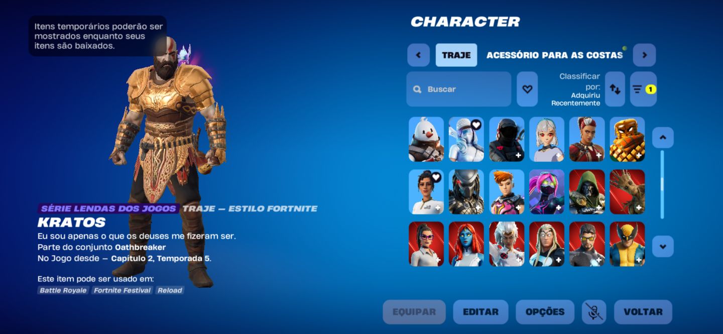 SALVE O MUNDO FUNDADOR, 243 Skins, Peixoto World Cup, Marvel, Kratos