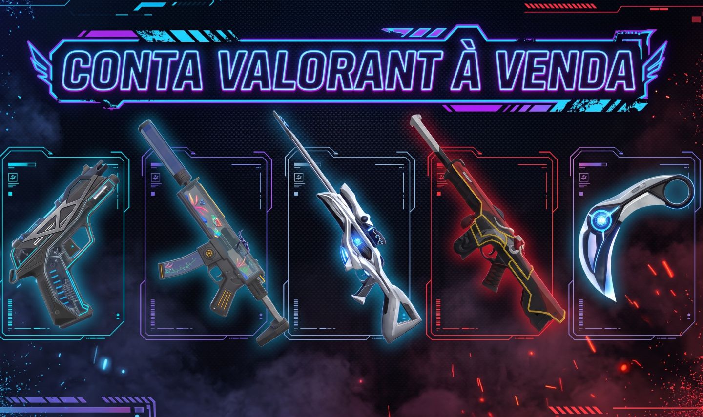Conta Valorant com diversas skins - Karambit Ion, Classic RGX, Phantom Oni...