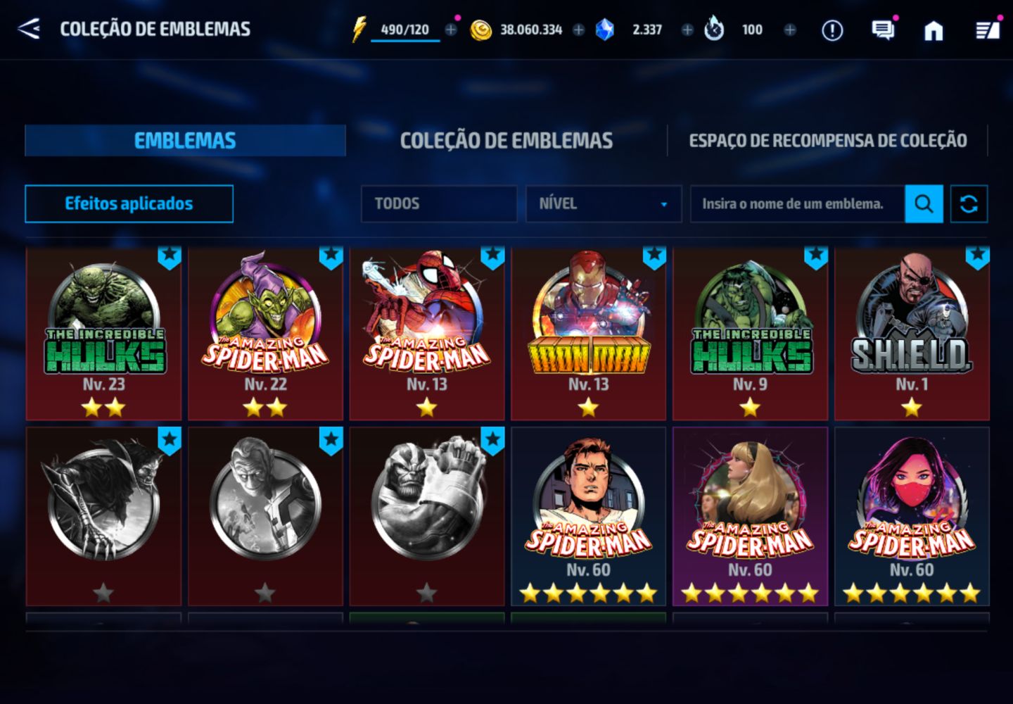 Conta MARVEL FUTURE FIGHT - VIP 14
