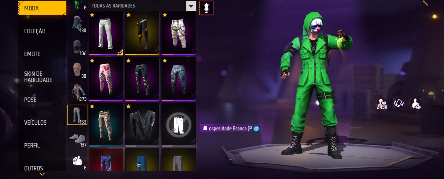 Conta Free Fire Básica Com Top Criminal e Bandeirão