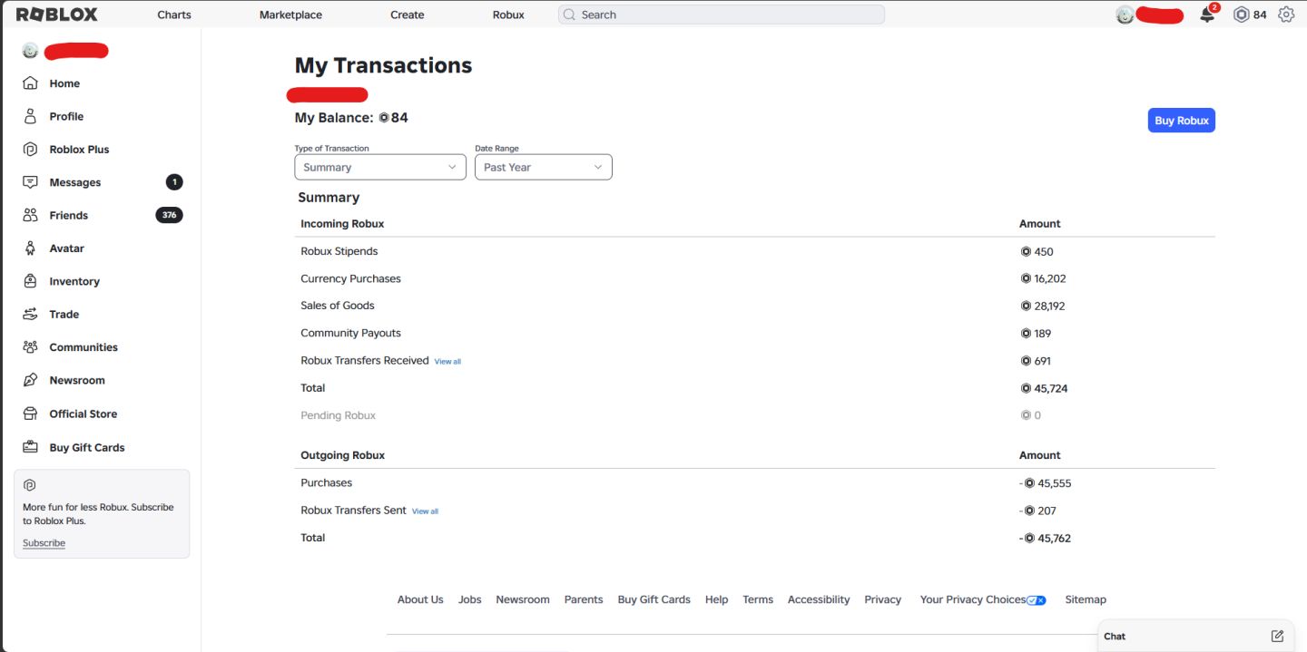 Roblox 2010 | Korblox + Golden Headphones | +45k Robux Gastos | Conta Antiga.