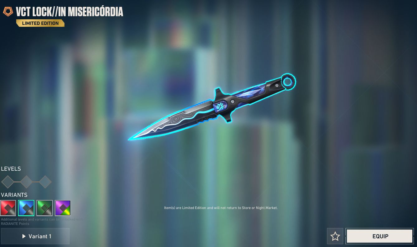 Conta Valorant com várias skins de faca, incluindo algumas VCT