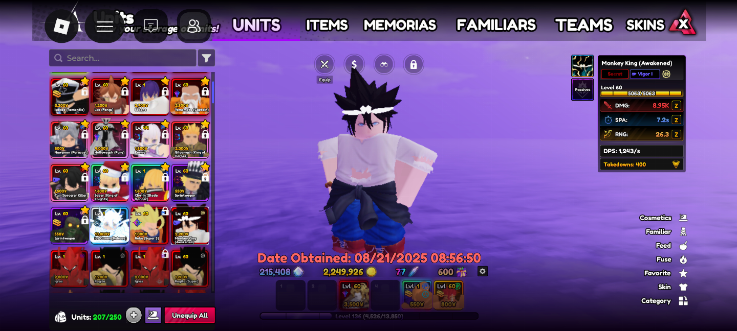 Units Anime Vanguards
