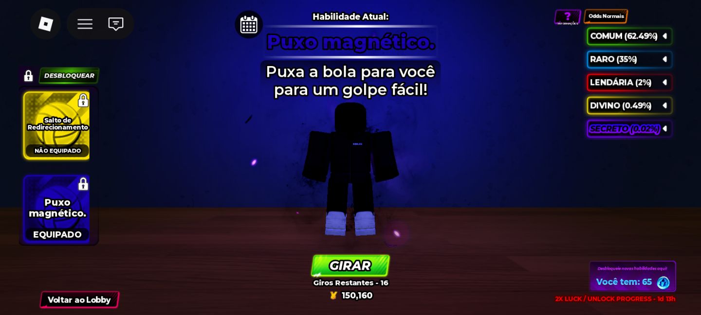 Conta de haikyuu legends com skin de instaplayer