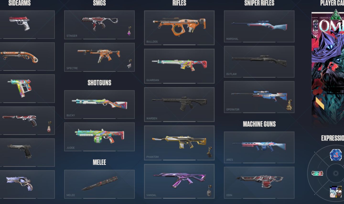 CONTA VALORANT 13 SKINS + ASC 1 (RANK ATIVO) PROMOÇÃO!!