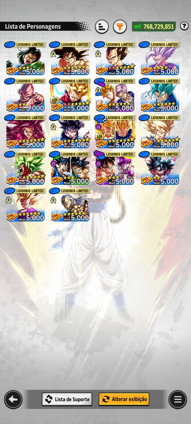 Conta Dragon Ball Legends end game