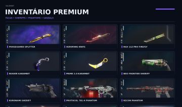 Conta Valorant Faca Karambit saqueadora, sublime, katana oni, kuronami etc