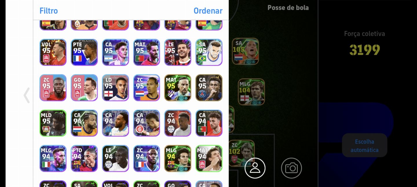 Conta de efootball com COM CR7 NUER 107 2 BLITZZ