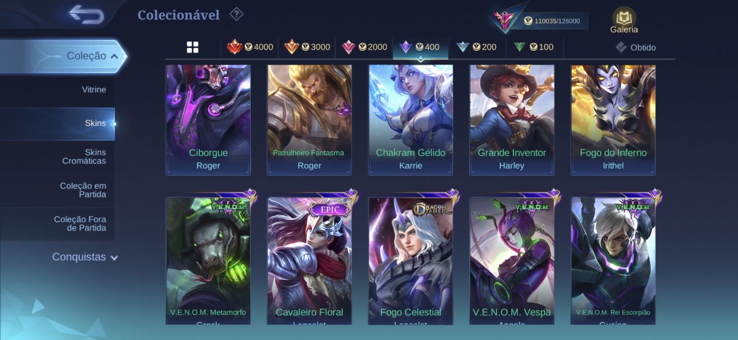 CONTA MOBILE LEGENDS GEMADA