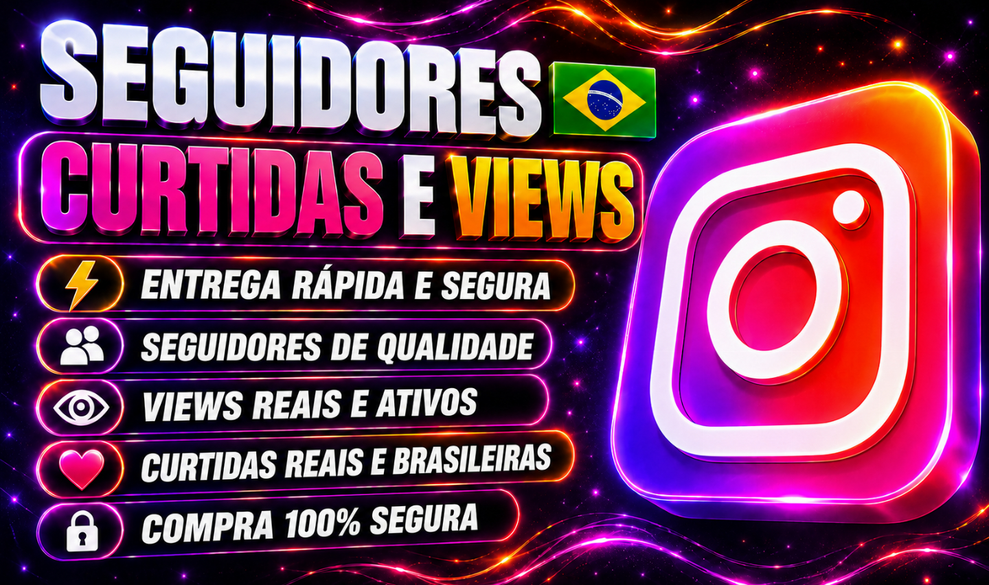 [+BRINDE] SEGUIDORES INSTAGRAM - CURTIDAS E VIEWS - MENOR PREÇO!