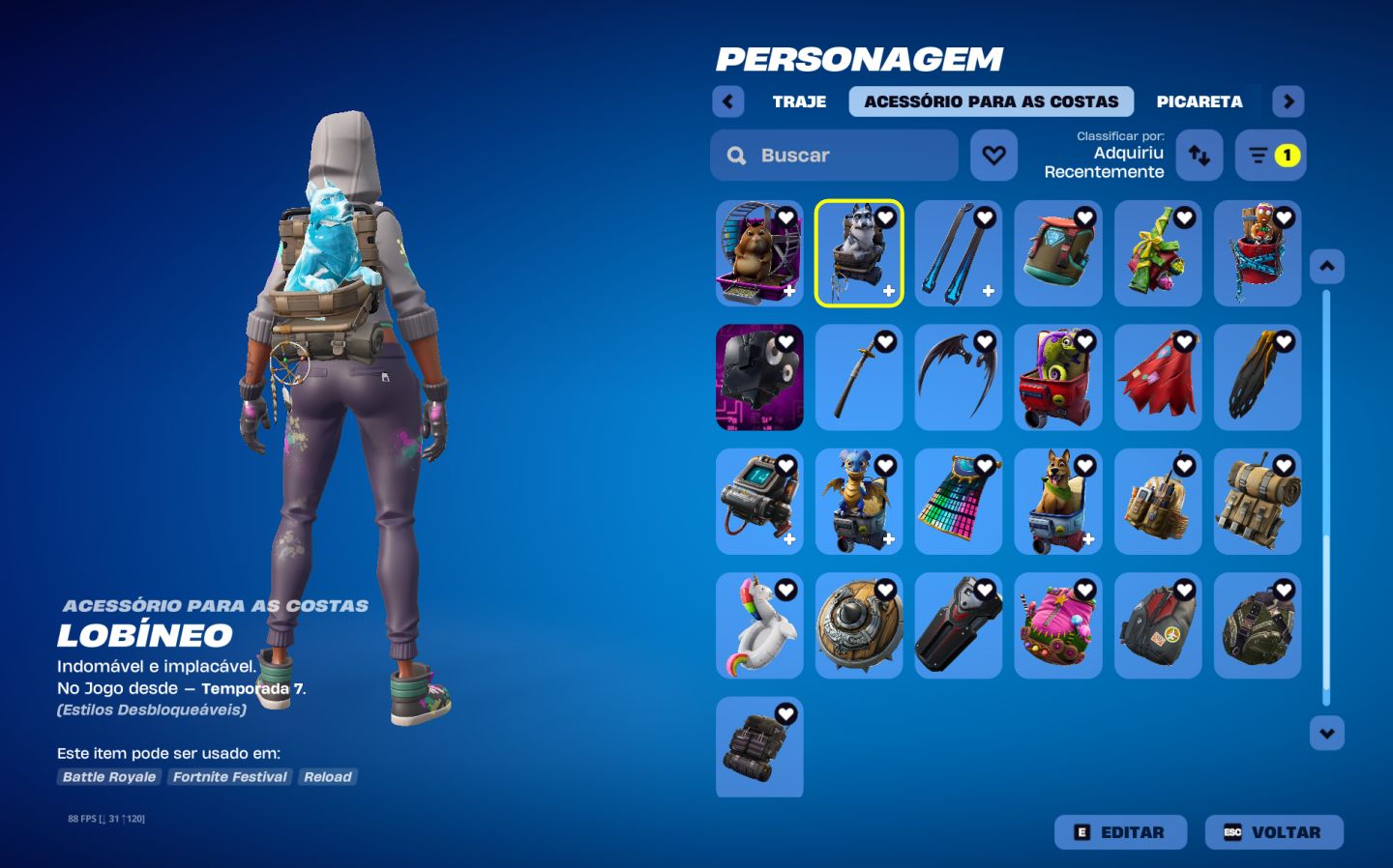 Conta antiga Fortnite - desde a Temporada 3 do capitulo 1 - skins, danças e etc.