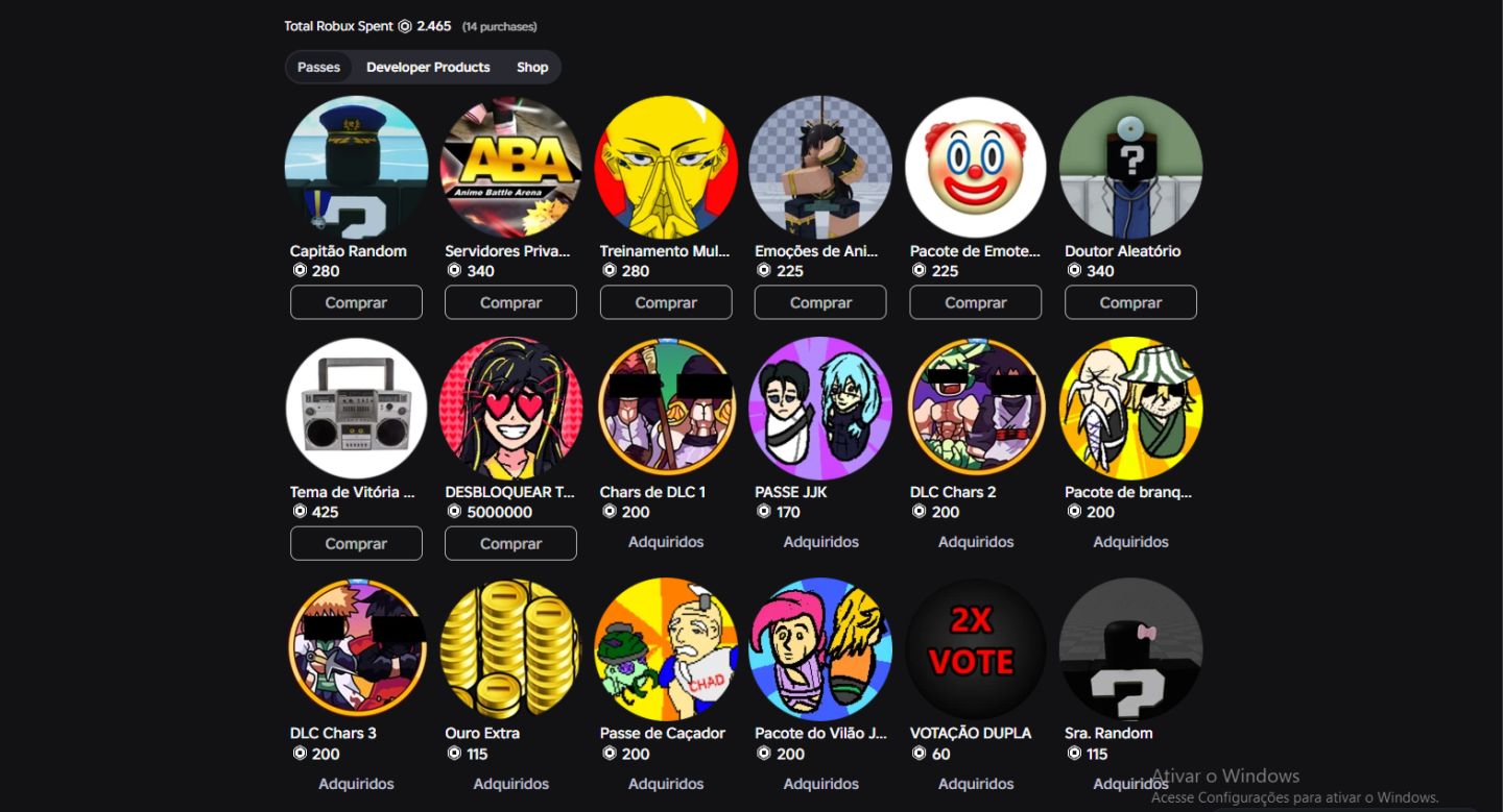 Conta Anime Battle Arena (ABA) | 5 Prestiges
