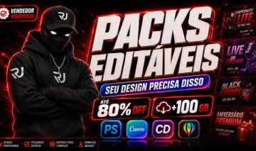 MEGA PACK - PHOTOSHOP & CANVA! 20GB - MENOR PREÇO DA GGMAX (ENTREGA AUTOMÁTICA!)