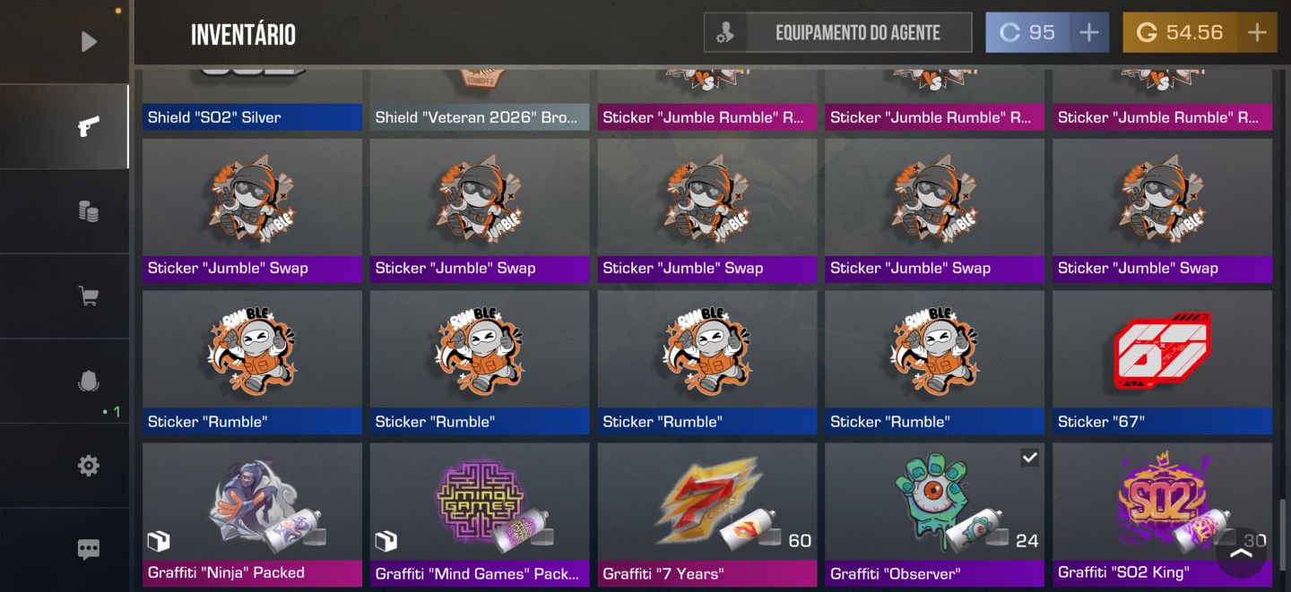 Conta standoff 2 antiga, com karambit, e luva cara, conta de 2019