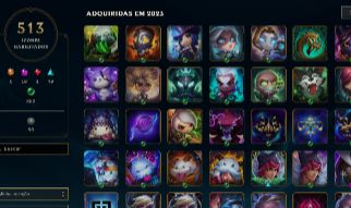 CONTA LOL SEM RANK NAS ULTIMAS 2 SEASON, FULL CHAMPS, 1555 SKINS