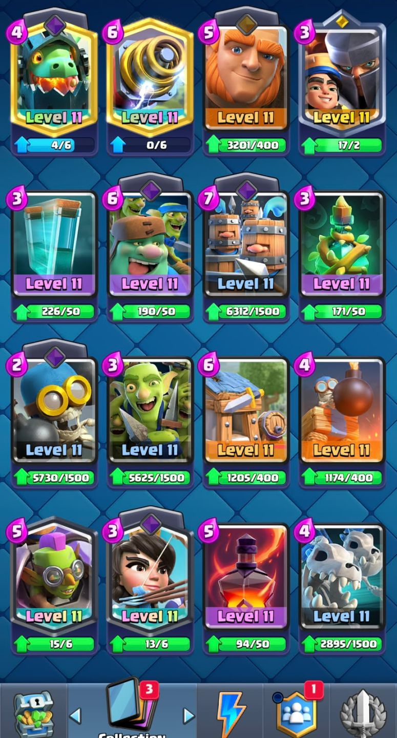 Conta clash royale 13k troféus, 7 cartas lvl 16, 13 evoluções, 6 heróis