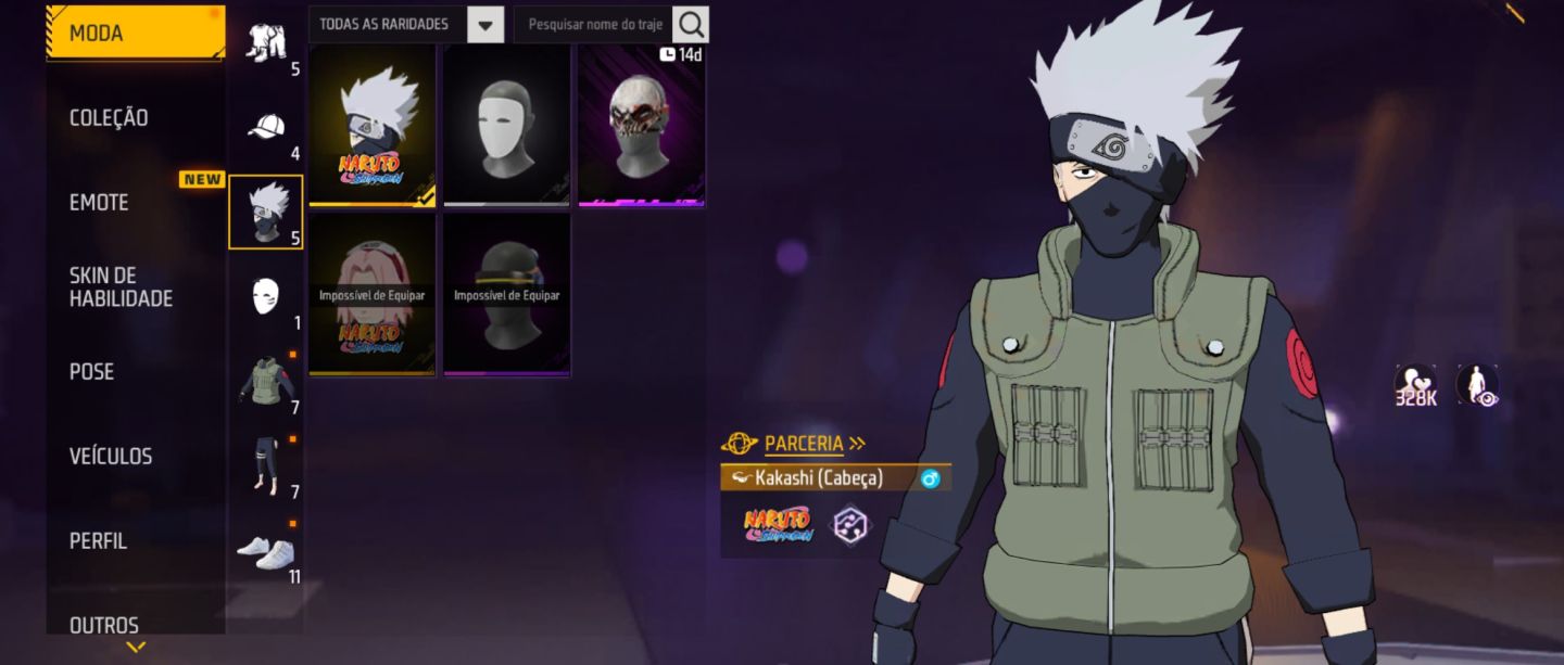 Conta basica com parcerias de naruto pra n começar do zero