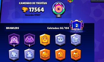 Conta de braw stars,17k de troféus,1 passe e skins que comprei na estreia.