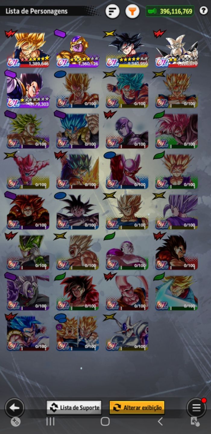 DRAGON BALL LEGENDS | CONTA LVL 188 | VÁRIOS LL | PERSONAGENS FORTE | FUL ACESSO