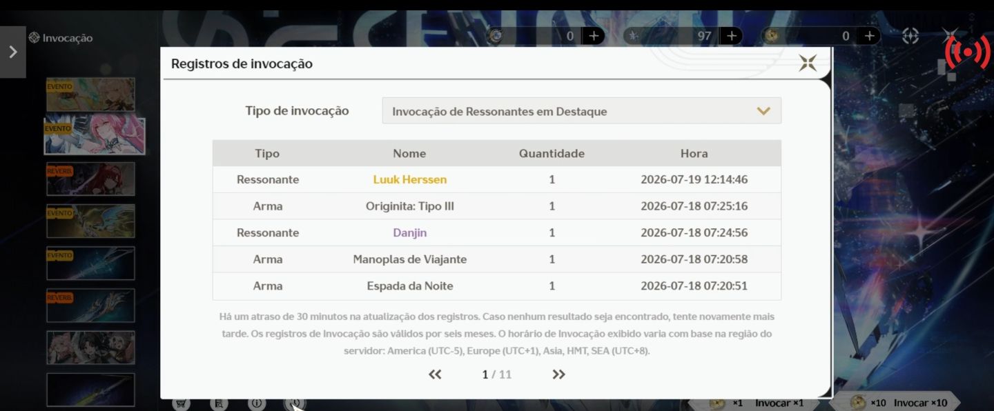 Conta Wuthering Waves nível 43 ranque 8 com Luuk Herssen
