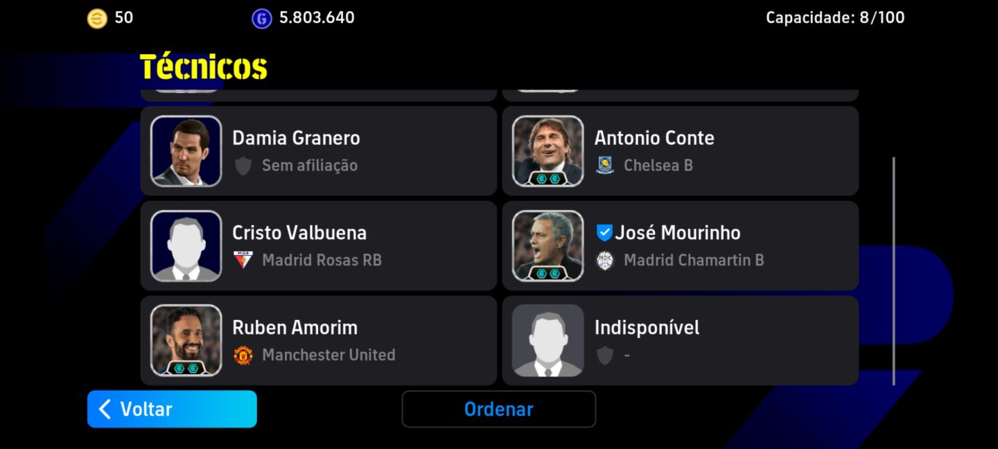 CONTA EFOOTBALL MOBILE TOP