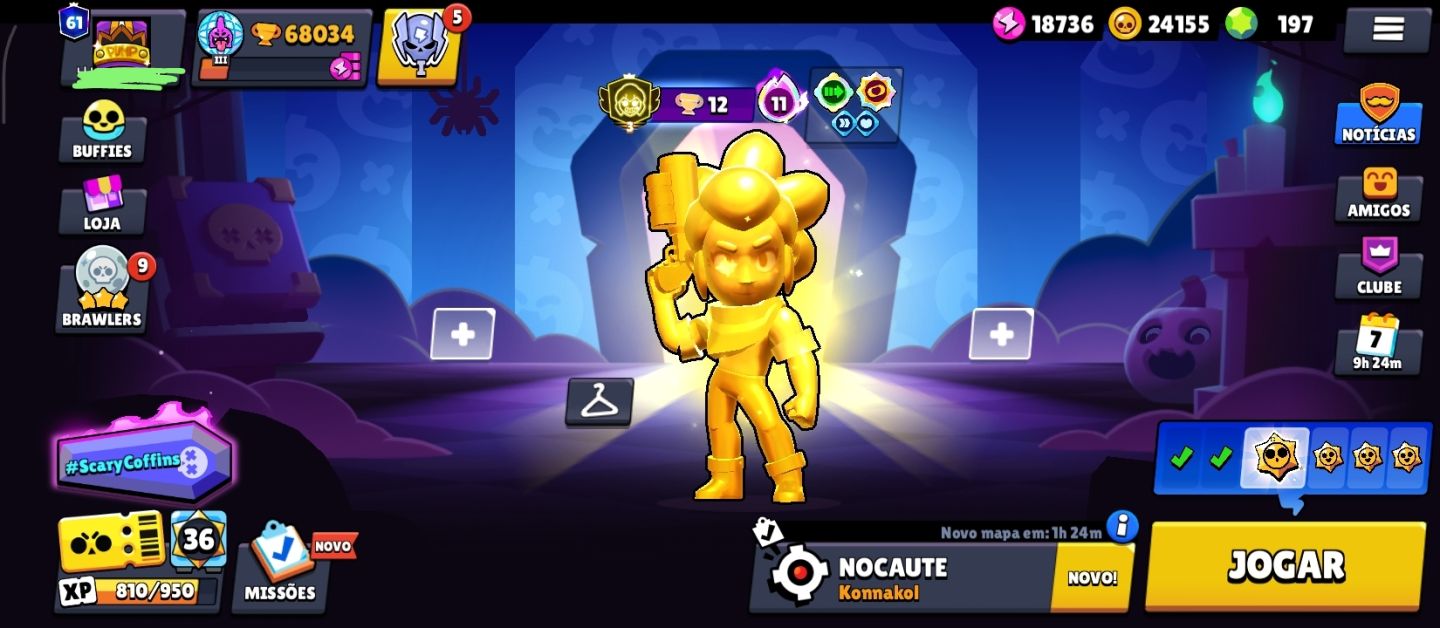 CONTA DE BRAWL STARS COM P3 NA SHELLY E MESTRE