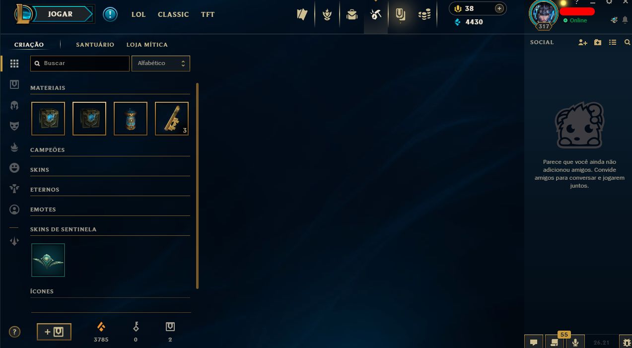 CONTA LOL + VALORANT | 179 SKINS | 160 CAMPEÕES | SKIN DE VANDAL E OPERATOR