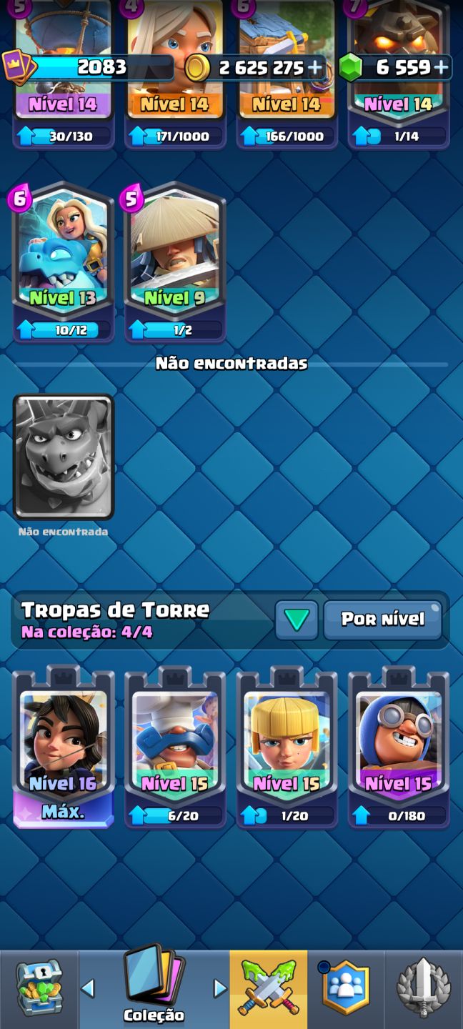 Conta de Clash royale bem upada e com várias evoluções