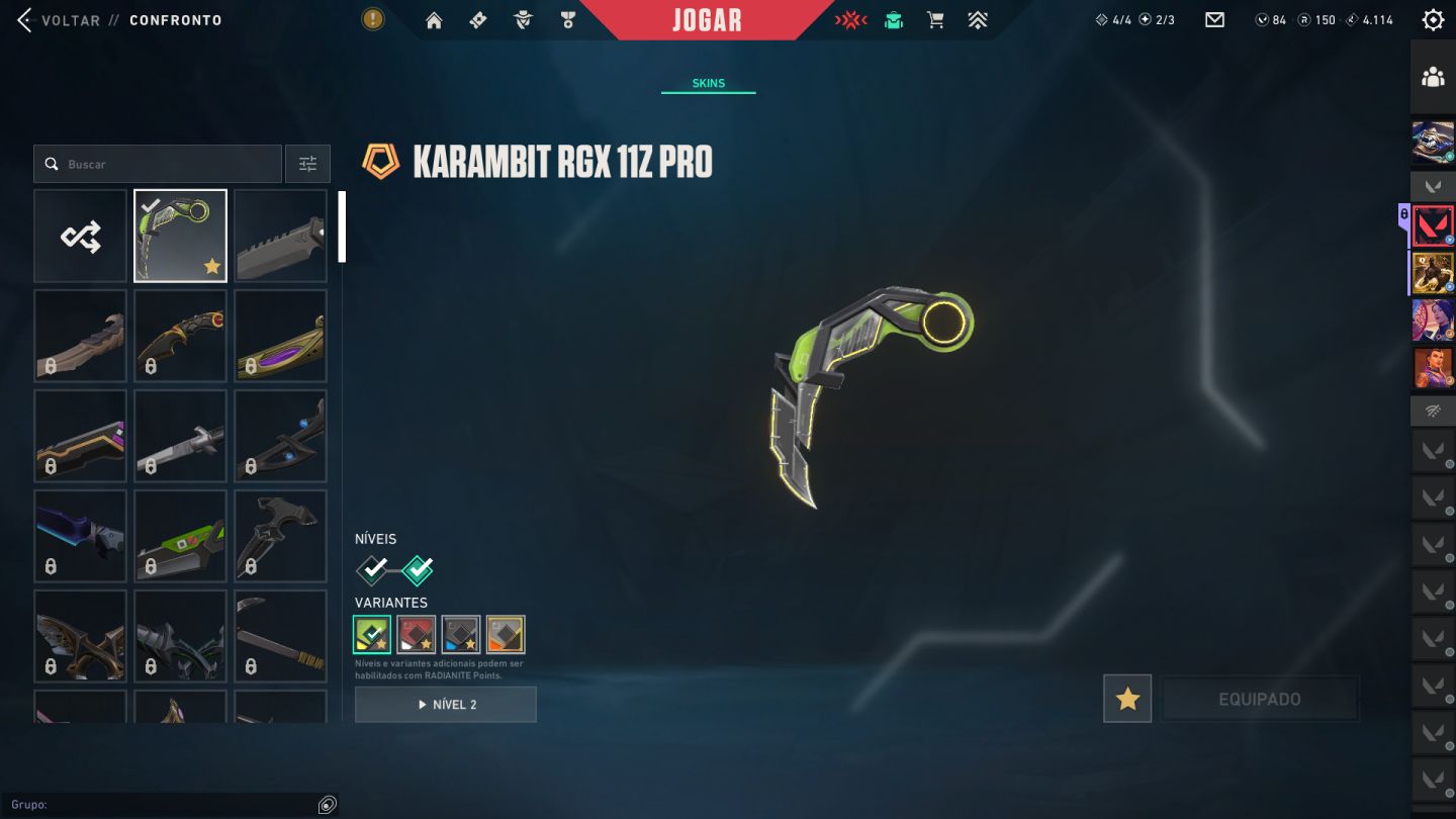 CONTA VALORANT NIVEL 100 COM 5 SKINS (VALOR NEGOCIAVEL)