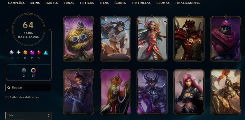 CONTA PLATINA 4 / 21 SKINS / KAISA KDA PRESTÍGIO / IRELIA CRIADORA +4 LENDÁRIAS