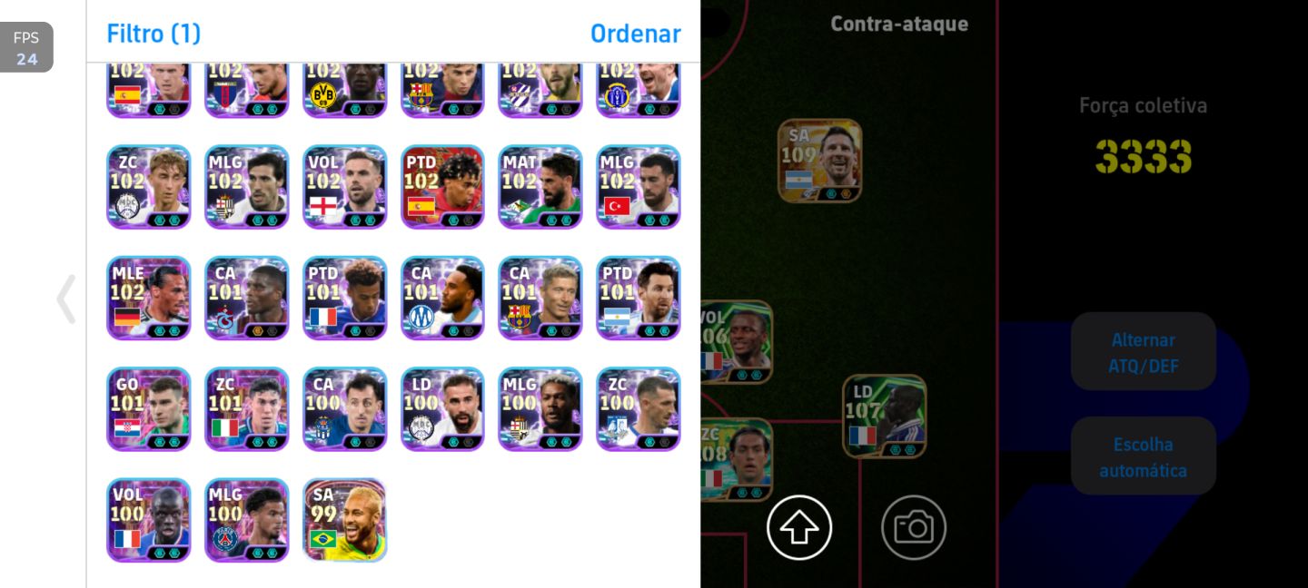 Conta efootball com 3337 de força (valor negociável)