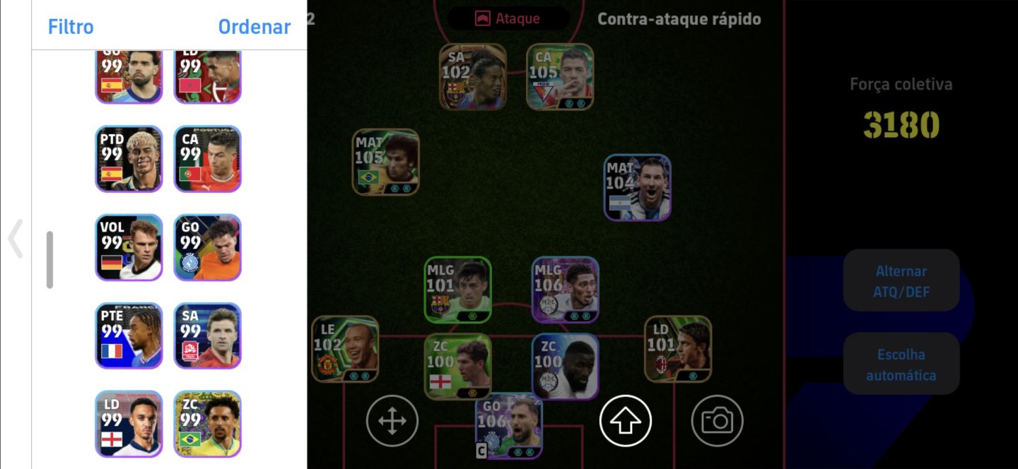 CONTA BRABA DE eFootball! Elenco forte, jogadores insanos e pronta pra jogar!