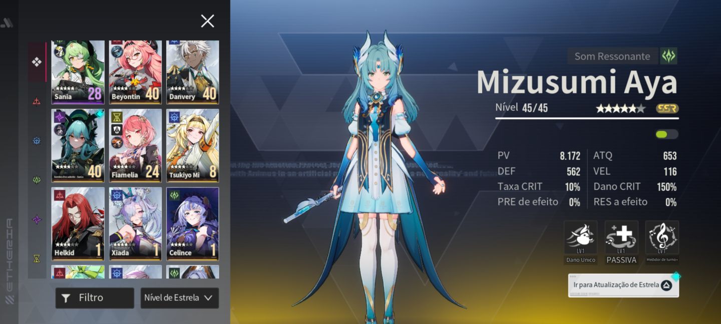 Etheria | 250+ Summons (175 Limitados) + Liliam Max 285% CD + 9x SSR 6 + Skin