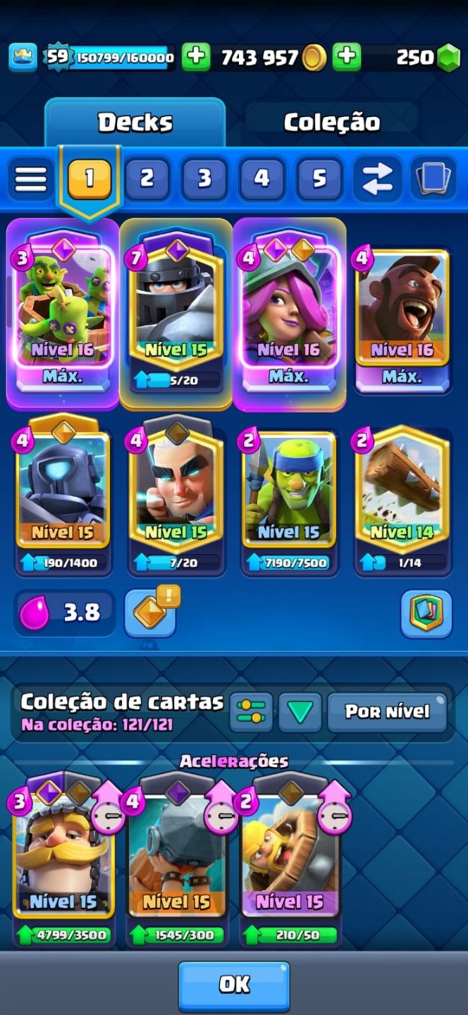 CONTA CLASH ROLAYE +6 ANOS - 11360 TROFEUS - NIVEL 59