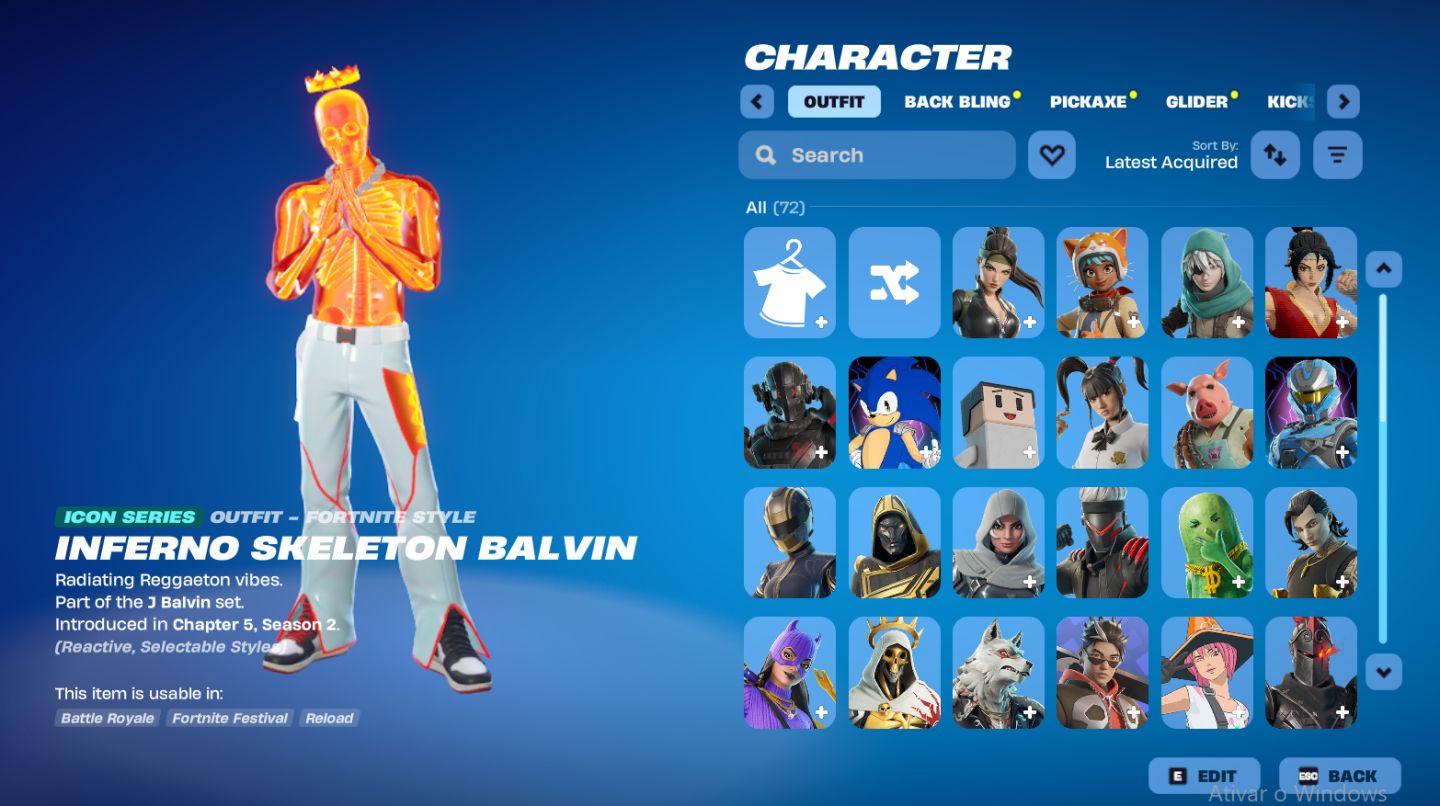 Conta Fortnite Og | Goku + Inferno + Venom + Spider-man + Marvel + Hatsune.