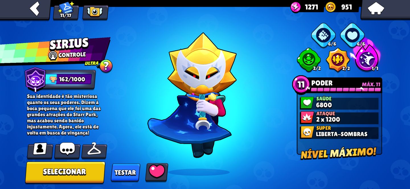 Conta de braw stars conta com varias skins miticas e epicas conta de 2023