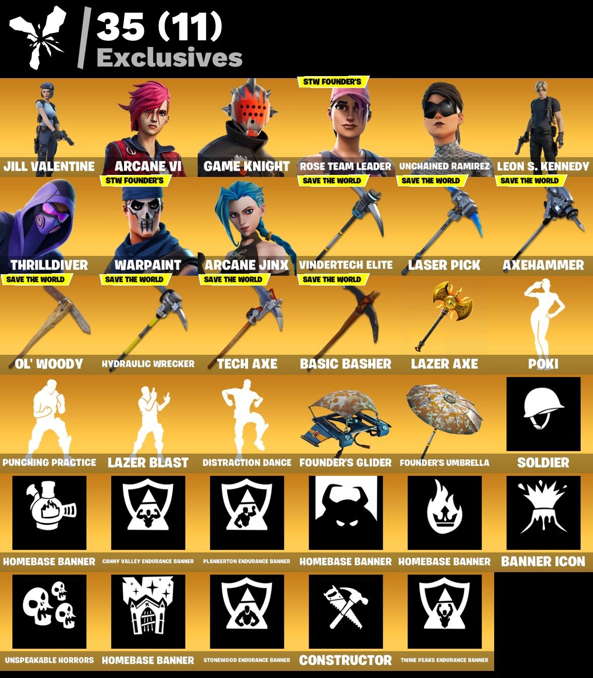 Conta Fortnite Salve o Mundo Fundador e 2600 vbucks - R$ 1.200,00