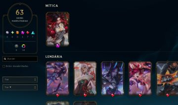 Conta de Lol com skins raras, Miss Fortune, Yasuo, Irelia e Akali, Jinx e Veigar