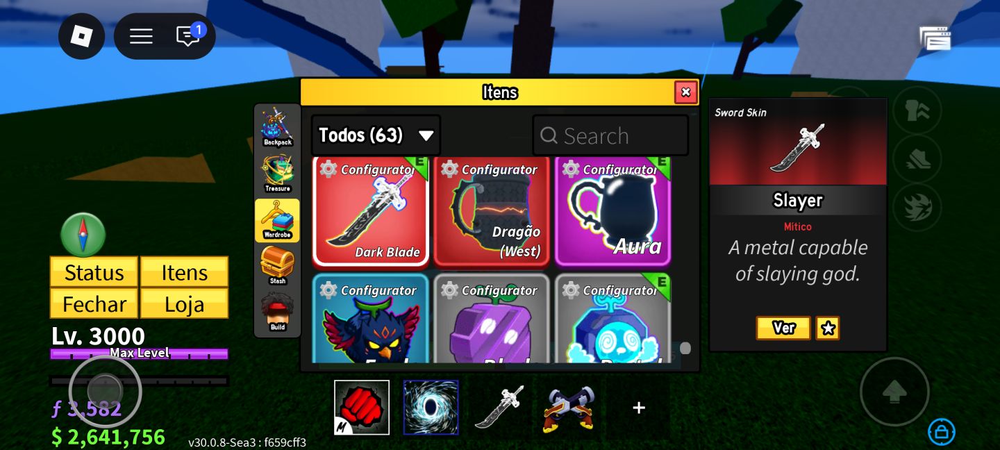 CONTA BLOX FRUITS END GAME