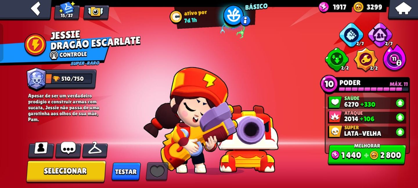 Conta Brawl Stars upada com mais de 1620 horas de jogo e algumas skins limitadas