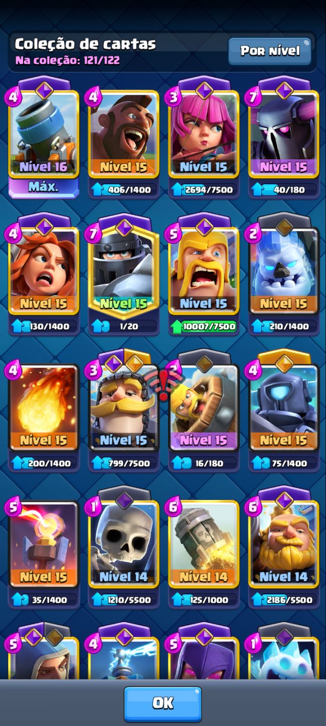 Conta de clash Royale com mais de 8k de troféus