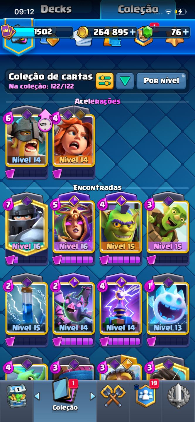 CONTA CLASH ROYALE PICO 12.009 TROFÉUS + COLEÇÃO COMPLETA