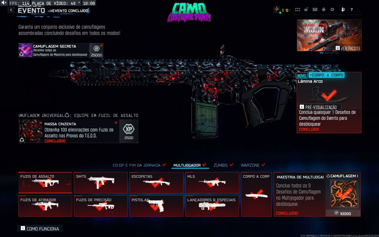 Conta warzone(b07) mais jogo comprado mw4