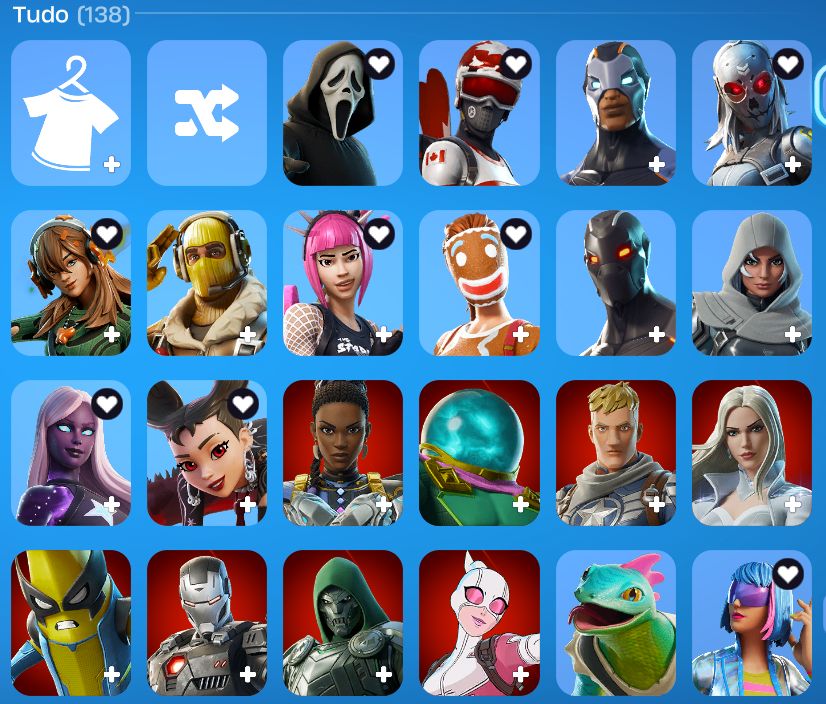 Conta de Fortnite antiga (Muitas skins)