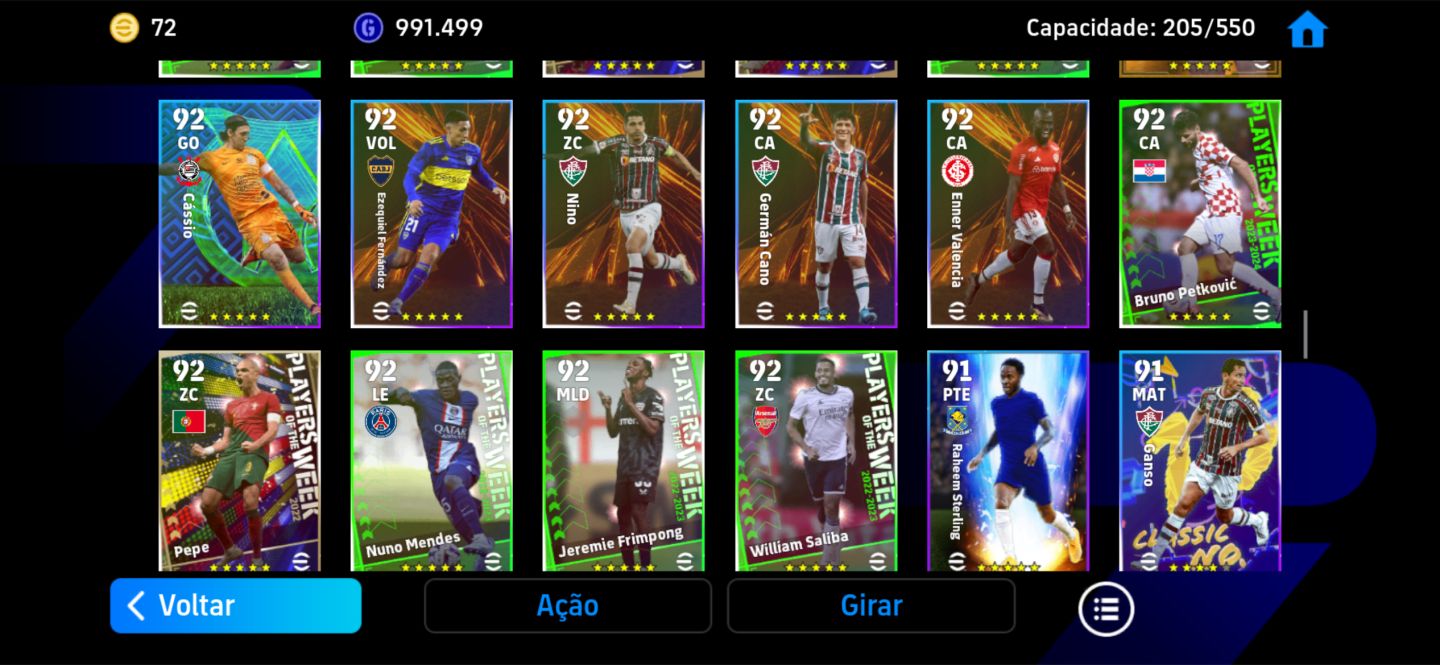 TIME EFOOTBALL MOBILE COM MESSI DA CHUTEIRA BIG TIME CR7 SHOW TIME E RODRI 106