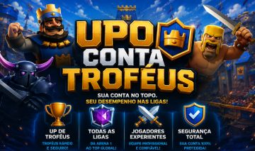 Clash Royale! / UPO CONTAS (100% SEGURO) ARENA SAZONAL E LIGAS!